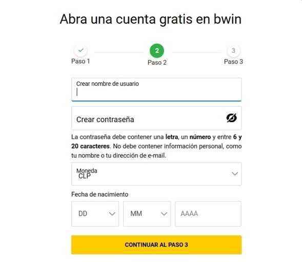 como registrarse en Bwin - paso 2 como registrarse en Bwin - paso 2